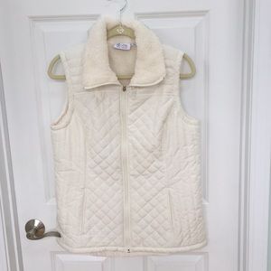 Denim & Co. White lined vest